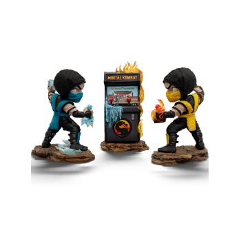 Iron Studios & Minico Mortal Kombat Scorpion Vs Sub Zero Arcade Set Minico 16cm