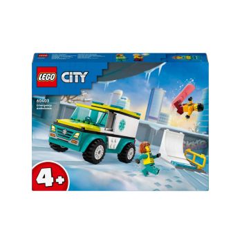 Lego City Emergency Ambulance And Snowboarder (60403)