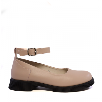 Pantofi Mary Jane femei Luca di Gioia taupe din piele 1299DP6200TA