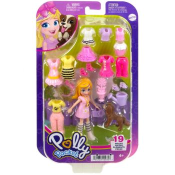 Papusa Polly Pocket Medium Pack Flowers & Pet (hkv89)