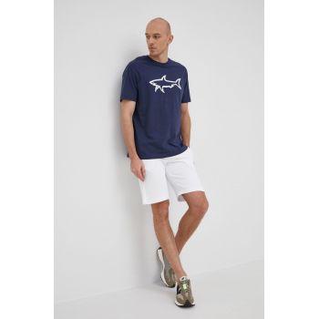 Paul&Shark tricou din bumbac culoarea albastru marin, cu imprimeu