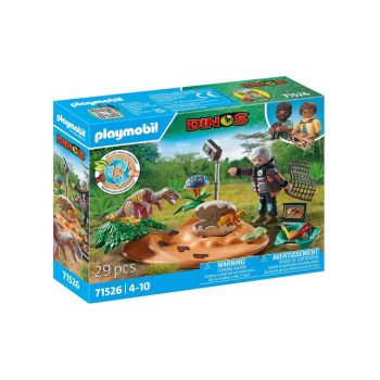 Playmobil Stegosaurus Nest With Egg Thief (71526)