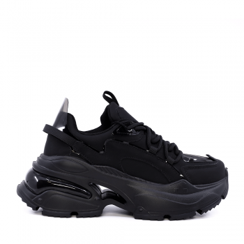 Sneakers chunky femei Benvenuti negri din piele 1279DP4513N