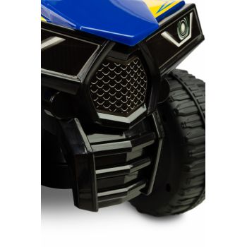 ATV ride-on fara pedale cu spatiu de depozitare,volan cu sunete,protectie impotriva rasturnarii si licenta GoodYear Quad Blue