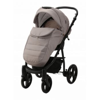 Carucior 3 in 1 Adamex Neonex TK72C Ferrara beige cu scaun auto iSize, piesa sport reversibila, landou cu spatar reglabil, roti pivotante, cadru cu suspensii elastice, accesorii incluse