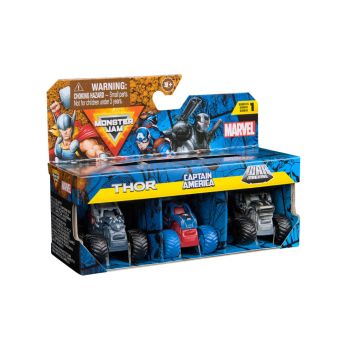 Monster Jam Mini 1:87 Marvel 3 Pack Bundle Random (6070229)