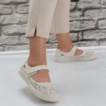 Pantofi dama casual Bej din Piele Ecologica Blaymi