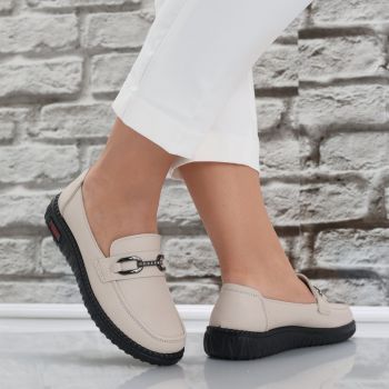 Pantofi dama casual Bej din Piele Ecologica siham