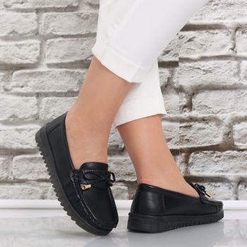 Pantofi dama casual Negri din Piele Ecologica Jinan