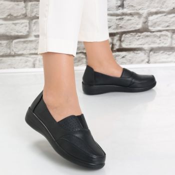 Pantofi dama casual Negri din Piele Ecologica Risan