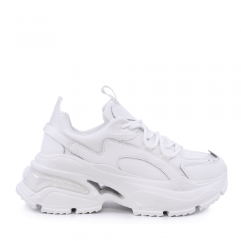 Sneakers chunky femei Benvenuti albi din piele 1279DP4513A