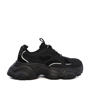 Sneakers chunky femei Benvenuti negri din piele 1279dps4515N