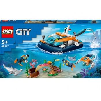 LEGO® City - Barca pentru scufundari de explorare 60377, 182 piese