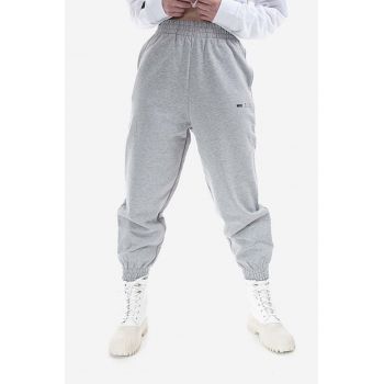 MCQ pantaloni de trening din bumbac culoarea gri, melanj 676944RSJ771230-grey