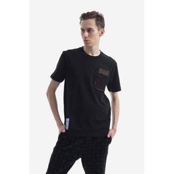 MCQ tricou din bumbac culoarea negru, uni 677270RST631000-BLACK