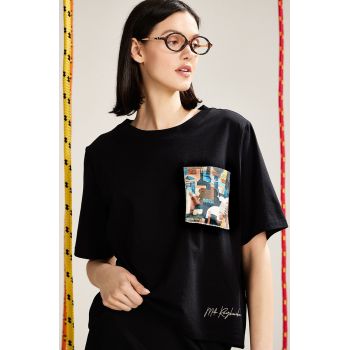 Medicine tricou femei, culoarea negru