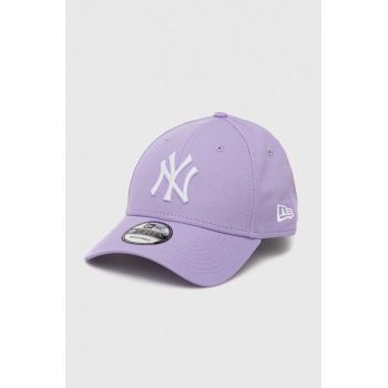 New Era șapcă de baseball din bumbac culoarea violet, modelator, NEW YORK YANKEES