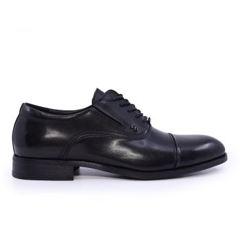 Pantofi derby bărbați Enzo Bertini negri din piele naturală  1149BP1798N