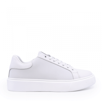 Sneakers bărbați Thezeus albi din piele și textil 2349BP22280A