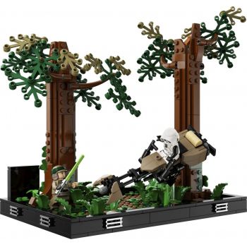 Lego Star Wars Diorama De Urmarire Cu Speederul Pe Endor 75353