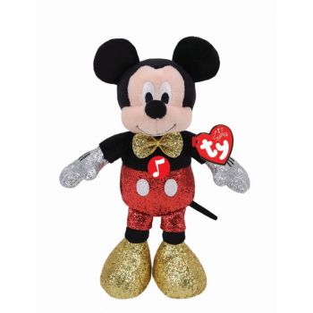 Plus Ty 20Cm Beanie Babies Disney Mickey Cu Sclipici Si Sunete