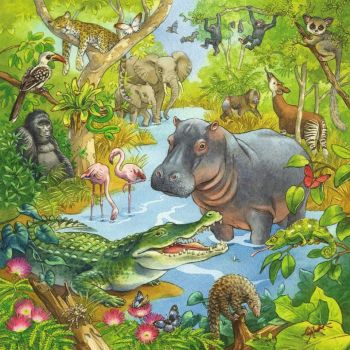 Puzzle Aventuri In Jungla, 3X49 Piese