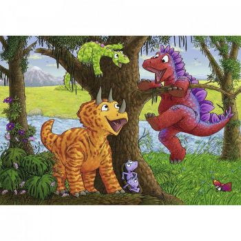 Puzzle Dinozauri La Rau, 2X24 Piese