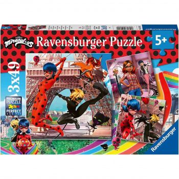 Puzzle Miraculous, 3X49 Piese