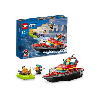 Set LEGO City - Barca de salvare a pompierilor (60373)