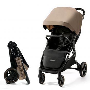 Carucior Sport, Ultra Compact, Kinderkraft Mitzy, 0-22 Kg, Linen Beige