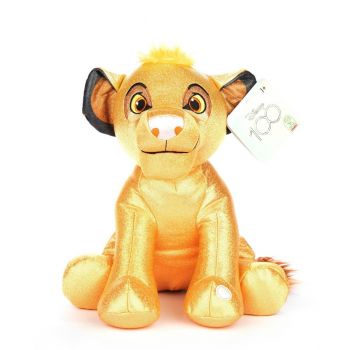 Jucarie de plus cu sclipici si sunete, Simba, Colectia Disney 100, 28 cm