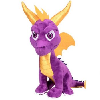 Jucarie din plus si material textil Spyro sezand, 32 cm