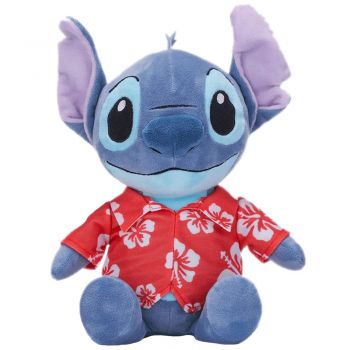 Jucarie din plus Stitch Hawaii cu camasa rosie, Lilo & Stitch, 28 cm