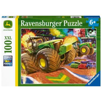 Puzzle John Deere Cu Roti Mari 100 Piese