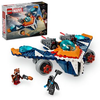 Set LEGO Marvel Super Heroes - Avionul de lupta al lui Rocket vs Ronan (76278)