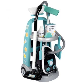 Jucarie Smoby Set curatenie cu troller si aspirator electronic negru