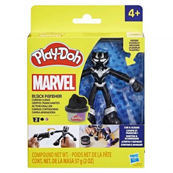 Play-Doh Marvel Figurina Flexibila Cu Accesorii Black Panther 10Cm