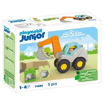 Playmobil Junior - Excavator cu brat mobil