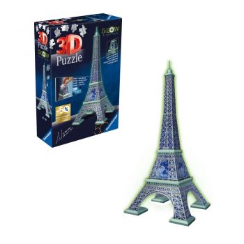 Ravensburger - Puzzle 3D turnul Eiffel lumineaza in intuneric 216 piese