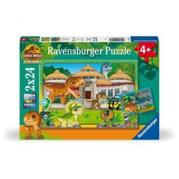 Ravensburger - Puzzle exploratori Jurassic World 2x24 piese