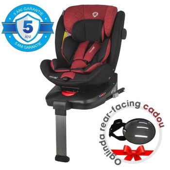 Scaun auto iSize 40-150 cm C Vigo Poppy red+Coccolle oglinda auto rear-facing