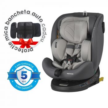 Scaun auto iSize 40-150 cm Coccolle Nova Moonlit grey+Coccolle protectie bancheta auto mica