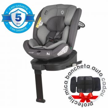 Scaun auto iSize 40-150 cm Coccolle Sidra Diamond black + Coccolle protectie bancheta auto mica