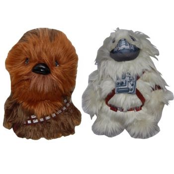 Set 2 jucarii din plus Chewbacca, 21 cm si Moroff, 27 cm, Star Wars