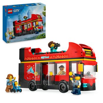 Set LEGO City - Autobuz turistic rosu cu etaj (60407)