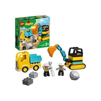 Set Lego Duplo - Camion si excavator pe senile (10931)