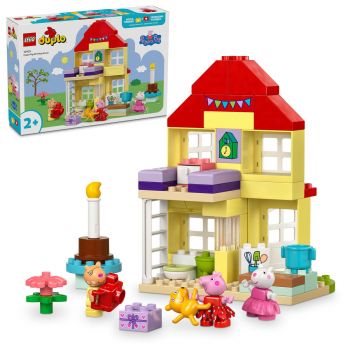 Set LEGO DUPLO - Purcelusa Peppa si casa aniversara (10433)