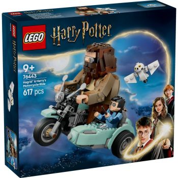 Set LEGO Harry Potter - Hagrid™ si Harry pe motocicleta (76443)