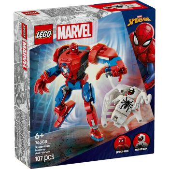 Set LEGO Marvel Super Heroes - Robotul Omul Paianjen vs. Anti-Venom (76308)