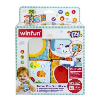 Winfun Set 4 Cuburi Stivuibile Din Material Textil